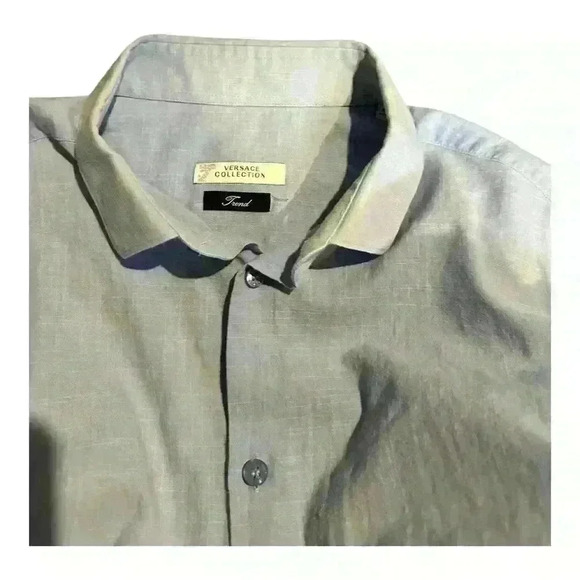 Gianni Versace Men’s Sky Blue Italian Made Dress Shirt, size 41 - Picture 5 of 7